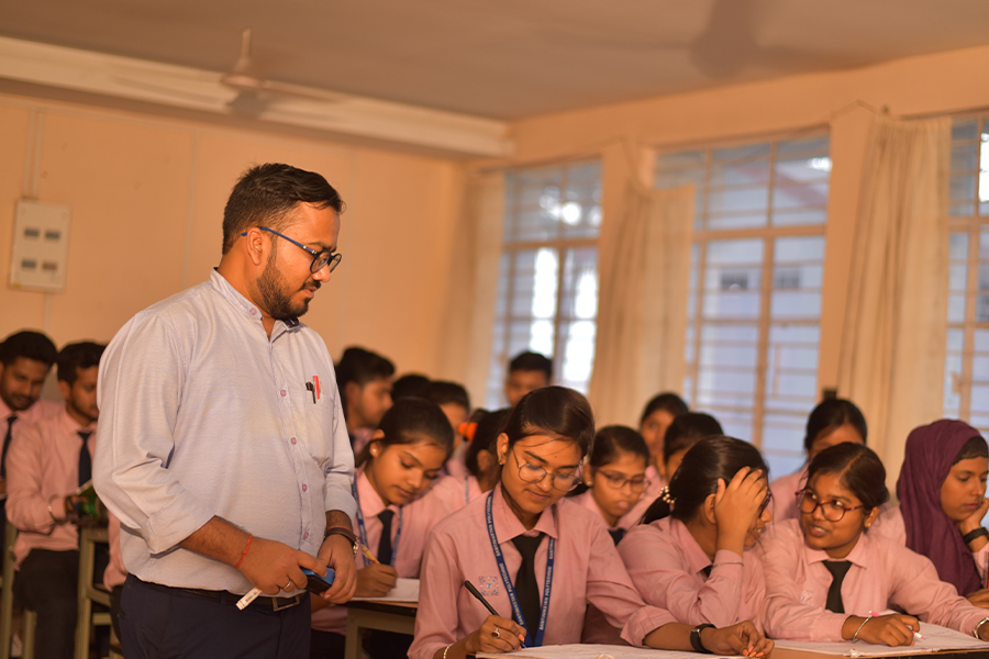Pharmacy student studying